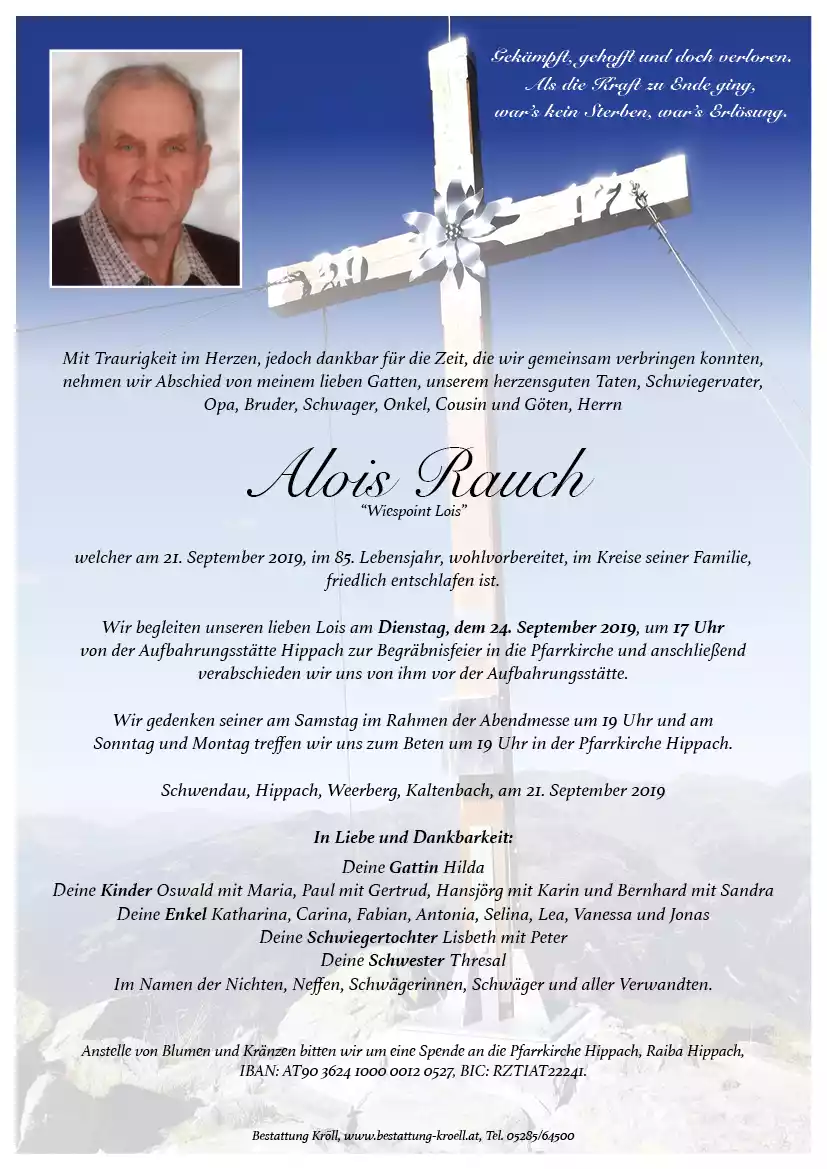 Parte von Alois Rauch